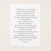 Carte de prière commémorative de 3,5 x 2,5 po (Dos)