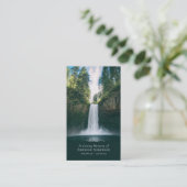 Carte de prière commémorative de la chute d'eau (Debout devant)