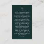 Carte de prière commémorative de la chute d'eau (Dos)