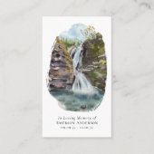 Carte de prière commémorative de la chute d'eau (Devant)