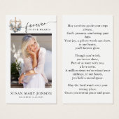 Carte de prière commémorative de la croix d'aquare (Devant & derrière)