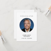 Carte de prière commémorative de la fête de la vie (Devant/Arrière en situation)