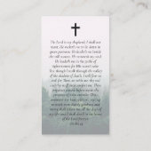 Carte de prière commémorative de la forêt ovale (Dos)