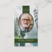 Carte de prière commémorative de la forêt ovale (Devant)