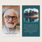 Carte de prière commémorative de la forêt photogra (Devant & derrière)