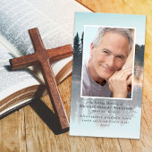 Carte de prière commémorative de la forêt photogra