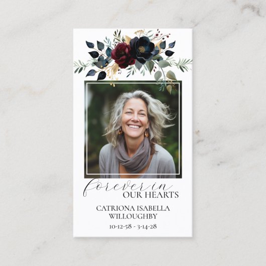 Carte de prière commémorative de la marine de Bour (Devant)