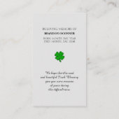 Carte de prière commémorative de la peinture (Dos)