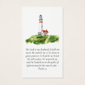 Carte de prière commémorative de la photo du phare (Dos)