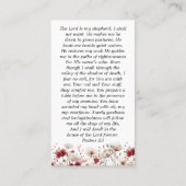 Carte de prière commémorative de la photo du Popul (Dos)