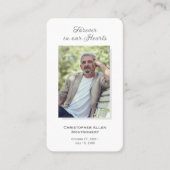 Carte de prière commémorative de la photo funérair (Devant)