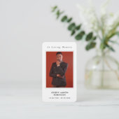Carte de prière commémorative de la photo funérair (Debout devant)