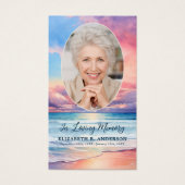 Carte de prière commémorative de la photo ovale de (Devant)