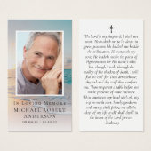 Carte de prière commémorative de la plage (Devant & derrière)