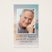 Carte de prière commémorative de la plage (Devant)