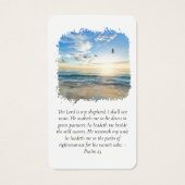 Carte de prière commémorative de la plage de photo (Dos)