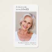 Carte de prière commémorative de la plage de photo (Devant)