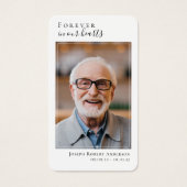 Carte de prière commémorative de la plage de photo (Devant)