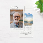 Carte de prière commémorative de la plage de photo (Bureau)