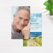 Carte de prière commémorative de la plage photo co (Bureau)