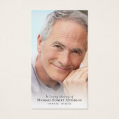 Carte de prière commémorative de la plage photo co (Devant)