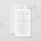 Carte de prière commémorative de la Sympathie phot (Dos)