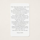 Carte de prière commémorative de l'arc moderne (Dos)