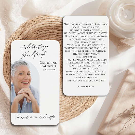 Carte de prière commémorative de l'arc moderne