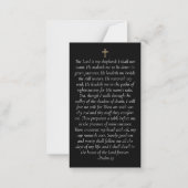 Carte de prière commémorative de luxe (Dos)