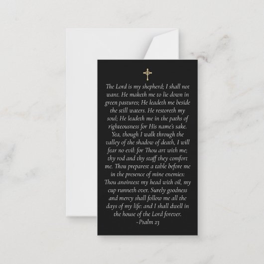 Carte de prière commémorative de luxe (Dos)