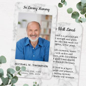 Carte de prière commémorative de marbre Premium