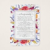 Carte de prière commémorative de marbre Succulents (Dos)