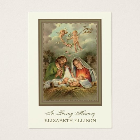 Carte de prière commémorative de Noël (Devant)