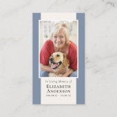 Carte de prière commémorative de photo moderne (Devant)