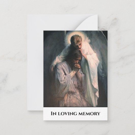 Carte de prière commémorative de réconfort (Devant)