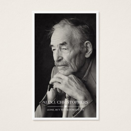 Carte de prière commémorative de Sympathy simple P (Devant)