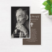 Carte de prière commémorative de Sympathy simple P (Bureau)