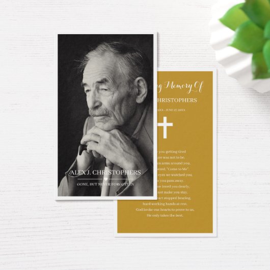 Carte de prière commémorative de Sympathy simple P (Bureau)