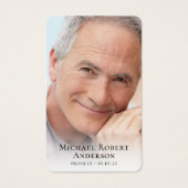 Carte de prière commémorative de Sympathy simple P (Devant)