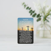 Carte de prière commémorative de trois Croix Psaum (Debout devant)