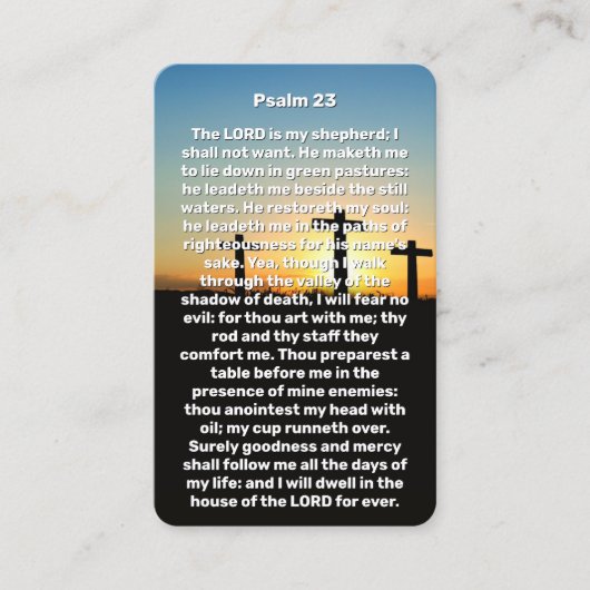 Carte de prière commémorative de trois Croix Psaum (Devant)