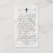 Carte de prière commémorative des Daises de photos (Dos)