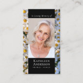 Carte de prière commémorative des Daises de photos (Devant)