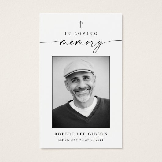 Carte de prière commémorative des funérailles cath (Devant)