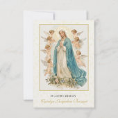 Carte de prière commémorative des funérailles cath (Devant)