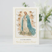Carte de prière commémorative des funérailles cath (Debout devant)