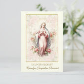 Carte de prière commémorative des funérailles cath (Debout devant)