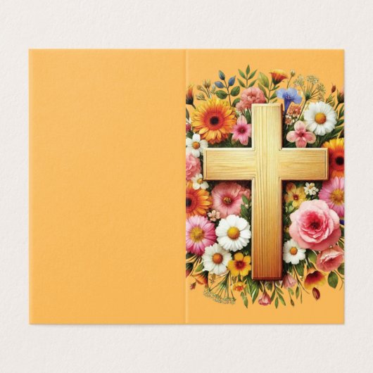 Carte de prière commémorative des funérailles cath (Outside Unfolded)