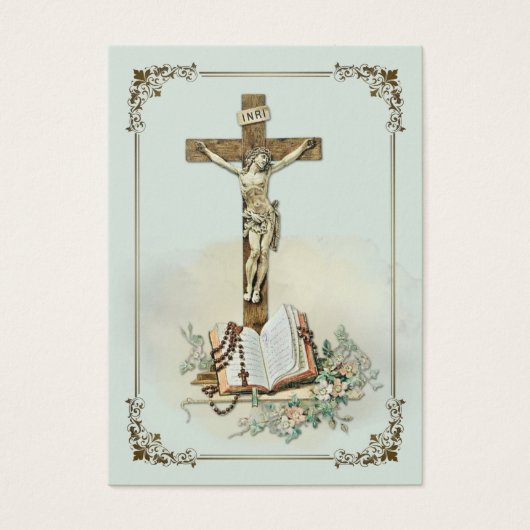 Carte de prière commémorative des funérailles cath (Devant)