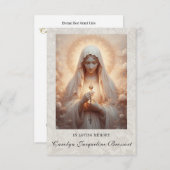 Carte de prière commémorative des funérailles cath (Devant / Derrière)